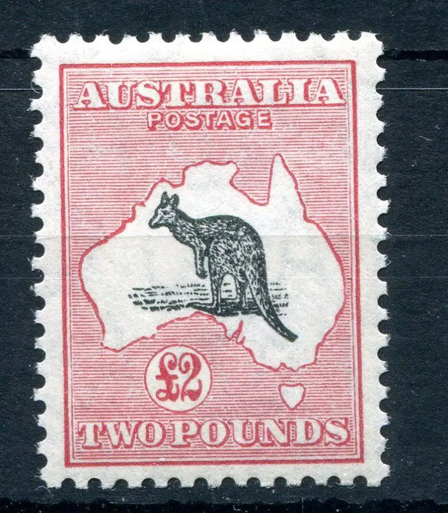 1931-47 CofA Watermark £2 grey & rose-crimson. ... Image 1++