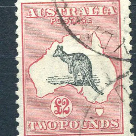 1931-47 CofA Watermark £2 grey black & rose ...