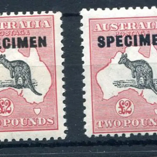 1931-47 CofA Watermark £2 grey black & rose ...