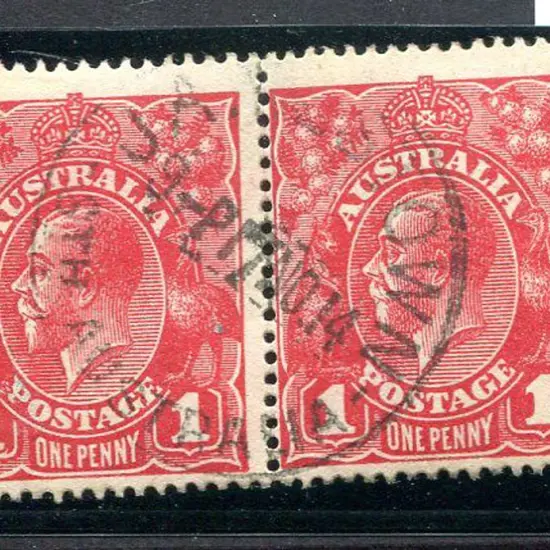 1914-20 Single Watermark 1d carmine red Die I & II ...