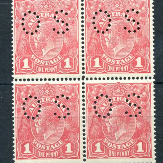 1914-20 Single Watermark 1d reddish-pink G15 ...