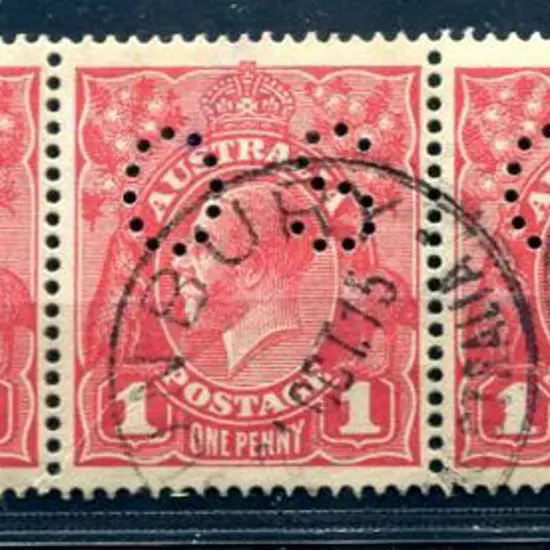 1914-20 Single Watermark 1d dull red, G16, perfd ...