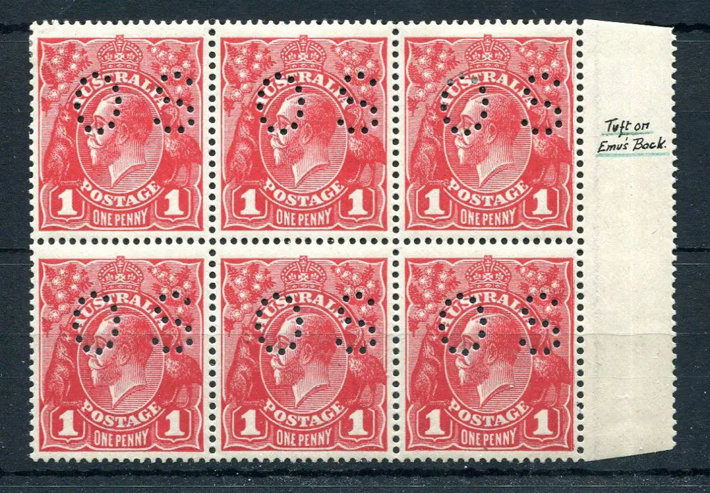 1914-20 Single Watermark 1d scarlet aniline G18 ... Image 1++