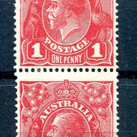 1914-20 Single Watermark 1d scarlet aniline ...