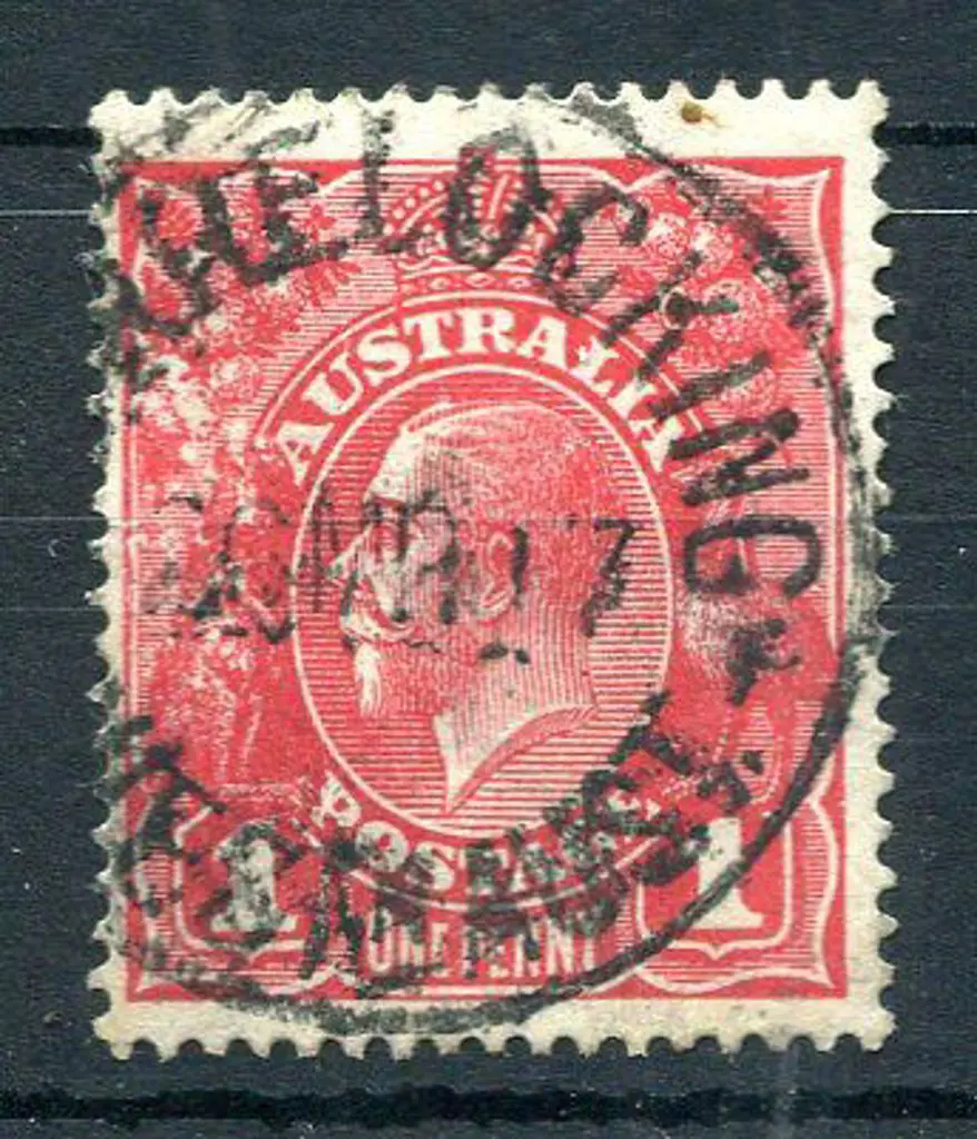 1914-20 Single Watermark 1d scarlet aniline, G18 ... Image 1++