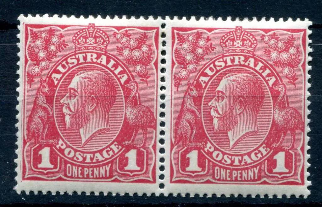 1914-20 Single Watermark 1d rose carmine Die I/II ... Image 1++