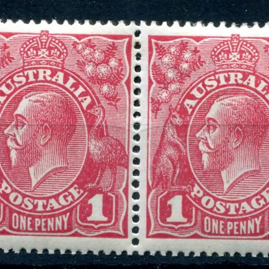 1914-20 Single Watermark 1d rose carmine Die I/II ...
