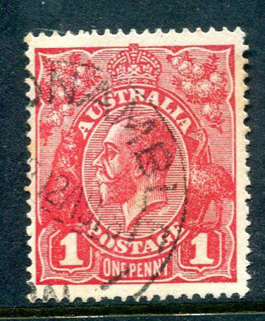1914-20 Single Watermark 1d brownish red, Die II. ... Image 1++
