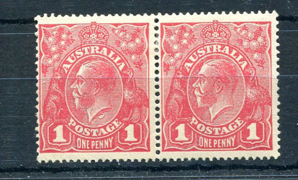 1914-20 Single Watermark 1d rose G21 positional ... Image 1++