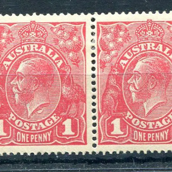 1914-20 Single Watermark 1d rose G21 positional ...