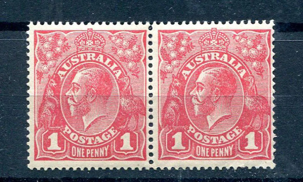 1914-20 Single Watermark 1d rose G21 positional ... Image 1++
