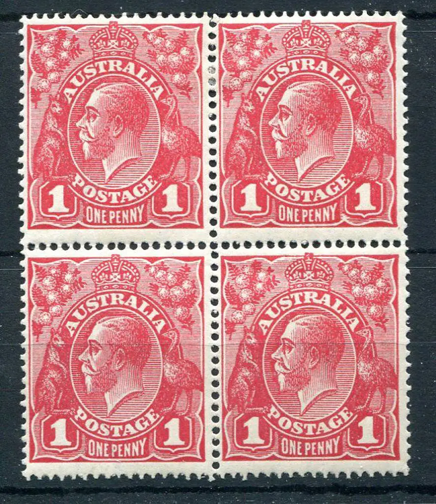 1914-20 Single Watermark 1d rose-carmine G22 ... Image 1++