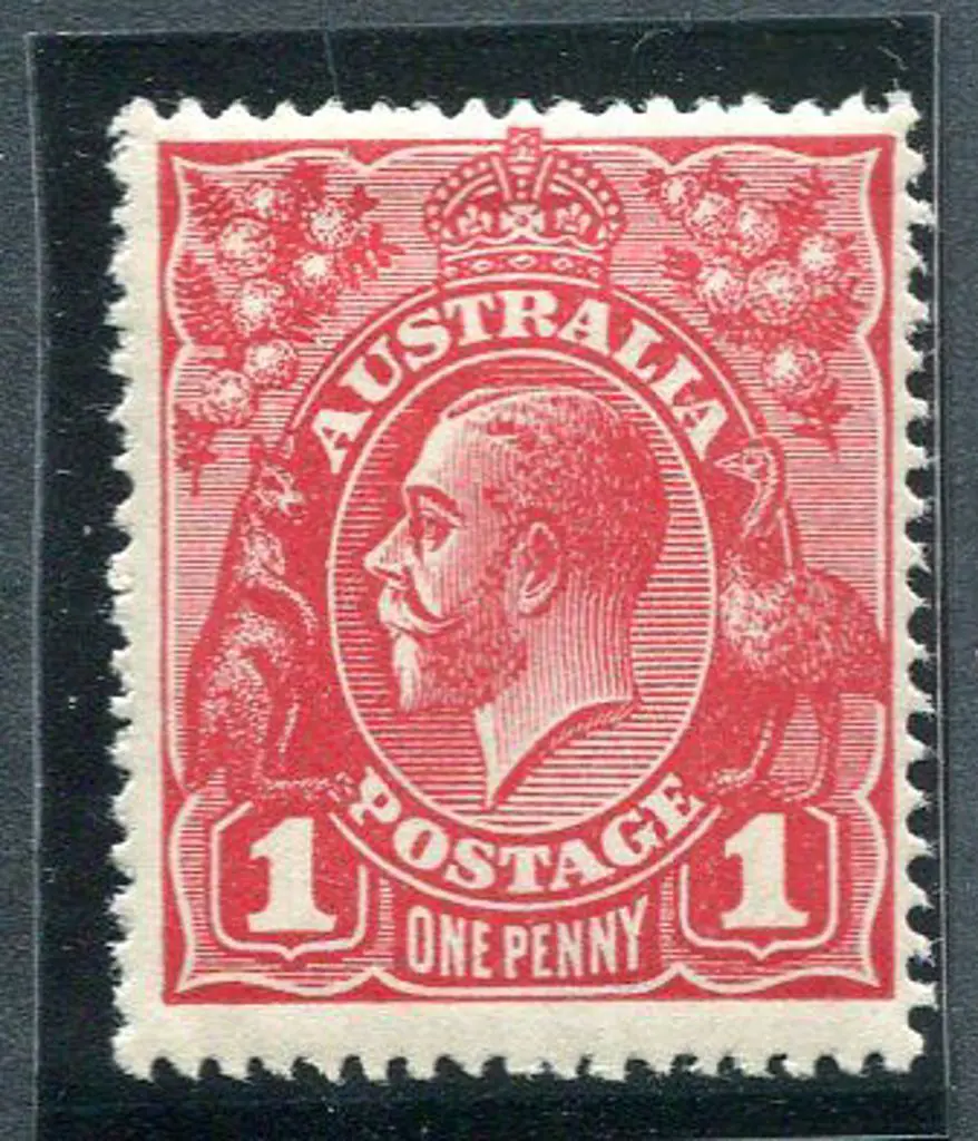 1914-20 Single Watermark 1d orange-red, (G 24½). A ... Image 1++