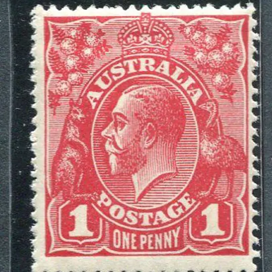1914-20 Single Watermark 1d orange-red, (G 24½). A ...