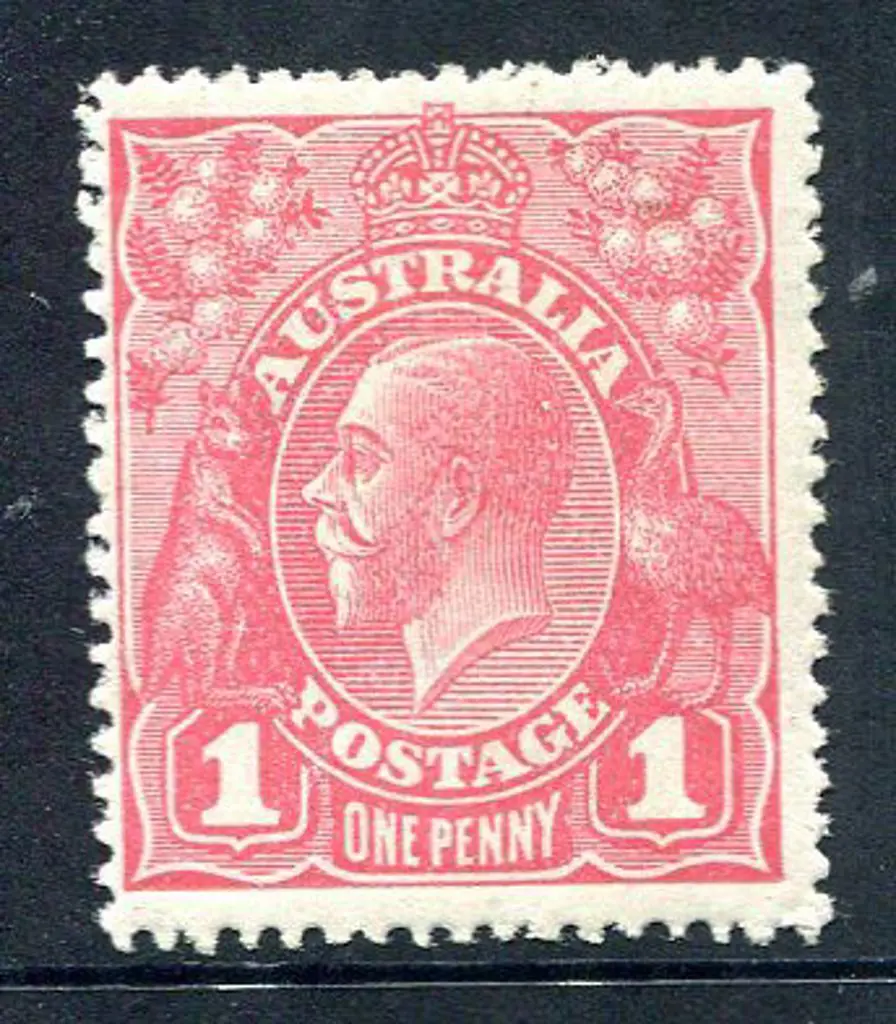 1914-20 Single Watermark 1d pink G28. MLH with ... Image 1++