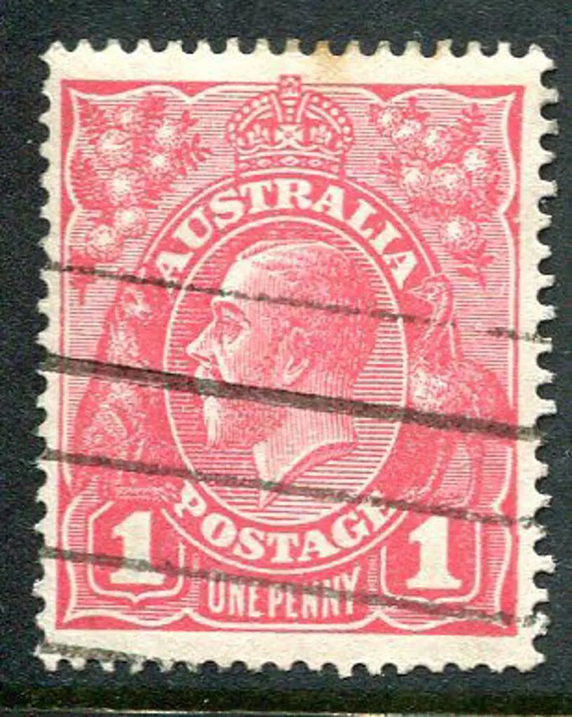 1914-20 Single Watermark 1d pink, G28 with variety ... Image 1++
