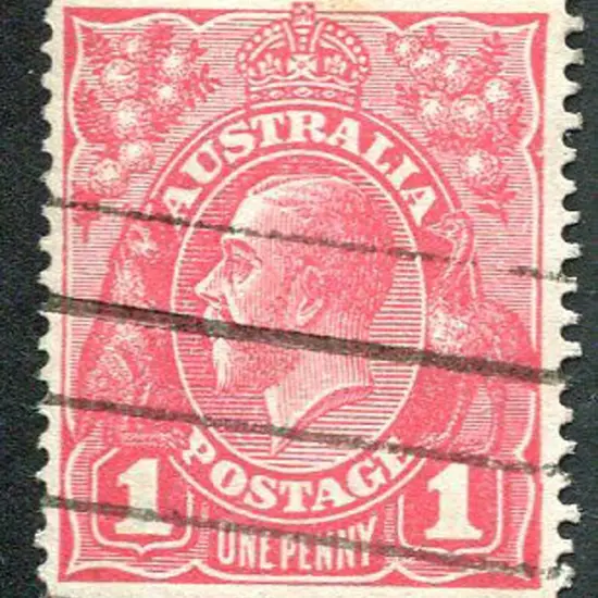 1914-20 Single Watermark 1d pink, G28 with variety ...