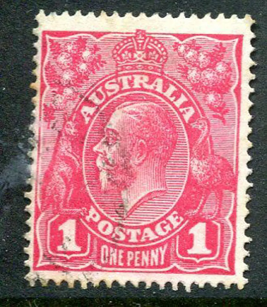 1914-20 Single Watermark 1d carmine pink, G29, ... Image 1++