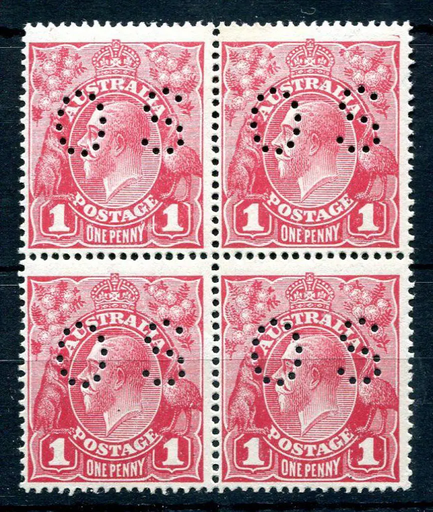 1918-20 Large Multiple Watermark 1d carmine rose ... Image 1++