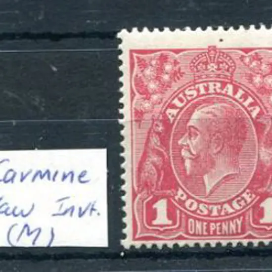 1914-20 Single Watermark 1d carmine rose G30 x 2, ...
