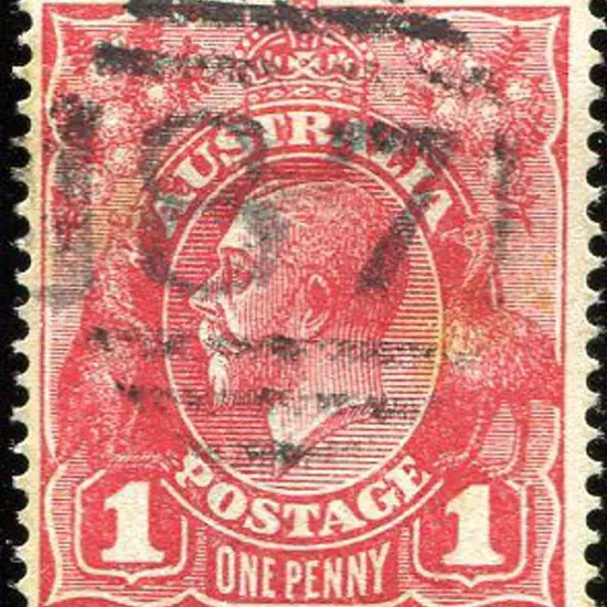 1914-20 Single Watermark 1d carmine red, single ...