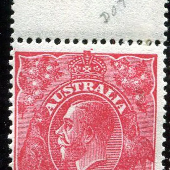 1914-20 Single Watermark 1d carmine aniline on ...