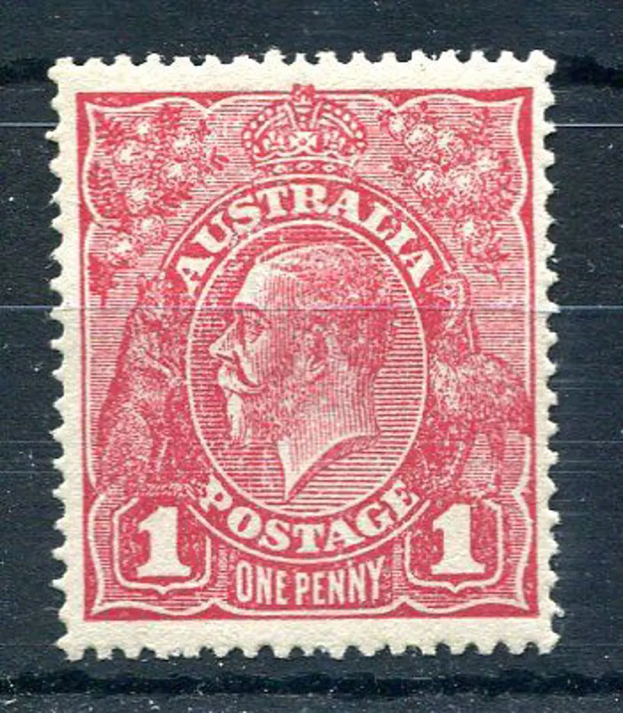 1914-20 Single Watermark 1d carmine-rose, Die II ... Image 1++