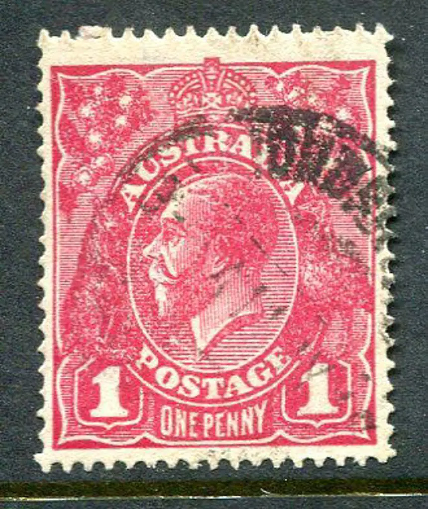 1914-20 Single Watermark 1d damson, G70½. Good to ... Image 1++