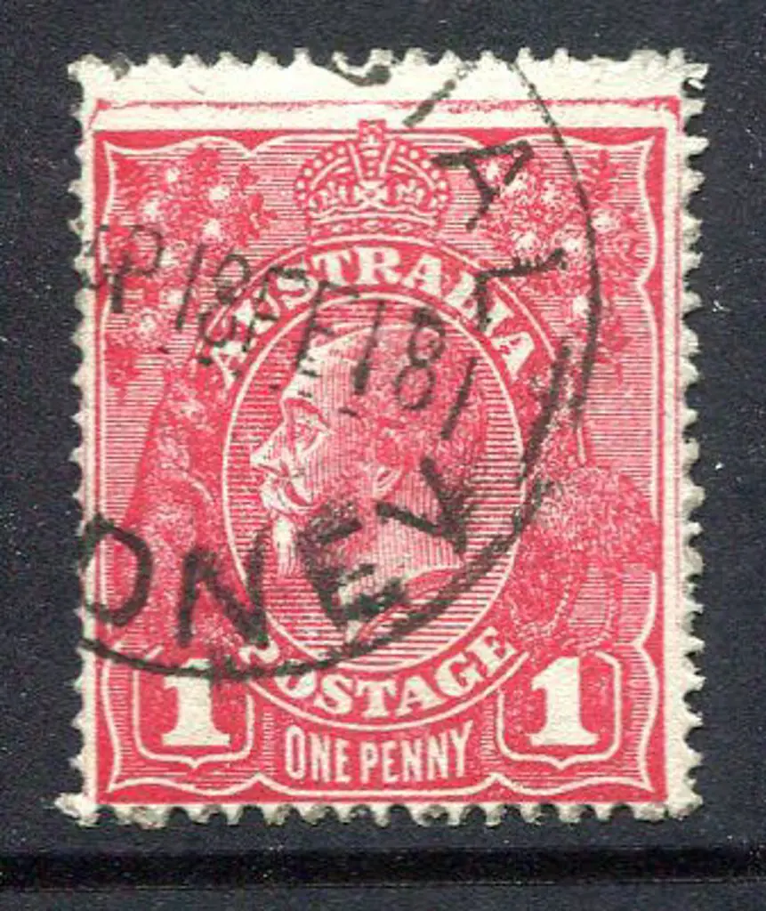 1914-20 Single Watermark 1d plum, G71. Fine used ... Image 1++
