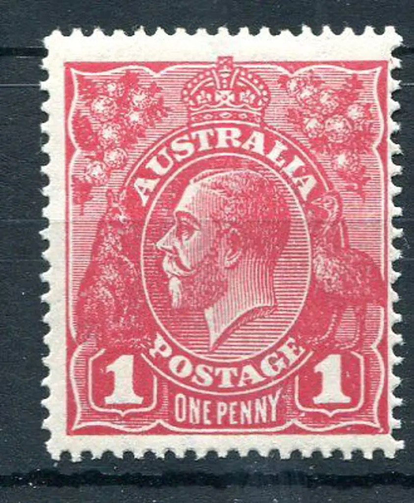 1918-20 Large Multiple Watermark 1d deep carmine ... Image 1++