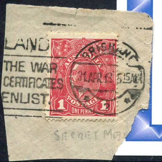 1914-20 Single Watermark 1d maroon Die II, G77. ...