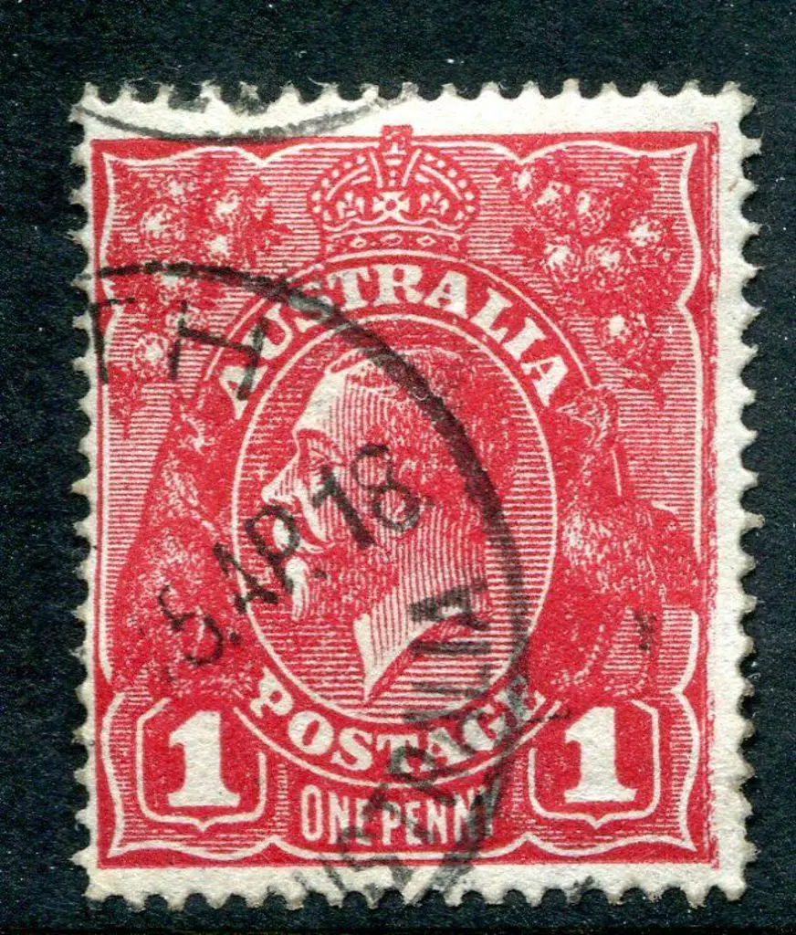 1914-20 Single Watermark 1d maroon with "saddle on ... Image 1++
