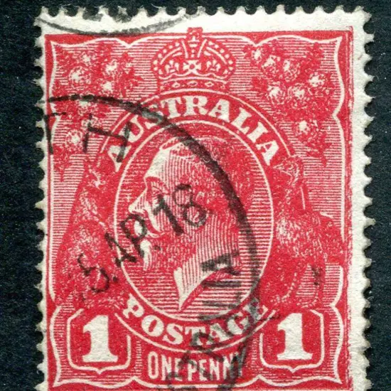 1914-20 Single Watermark 1d maroon with "saddle on ...