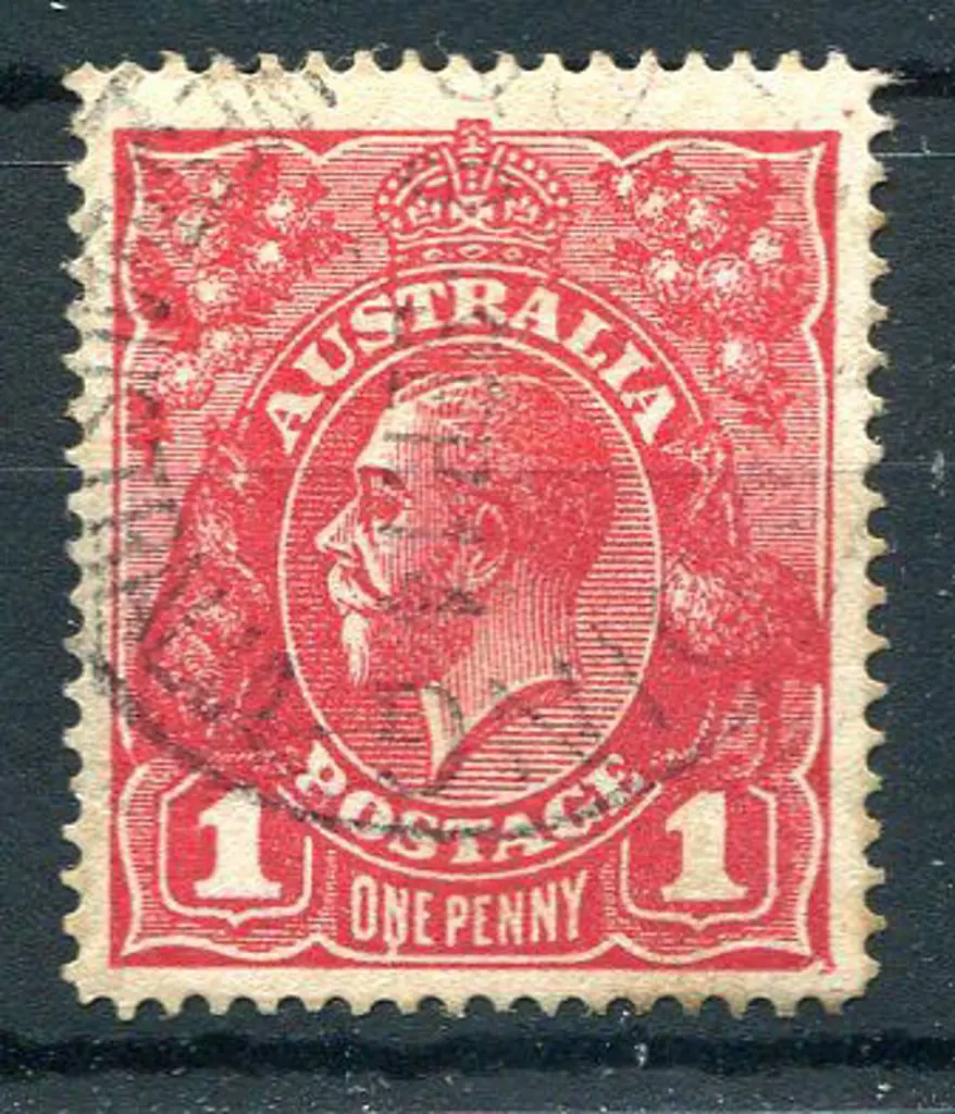 1914-20 Single Watermark 1d red SLP with major ... Image 1++
