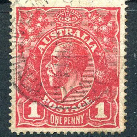1914-20 Single Watermark 1d red SLP with major ...
