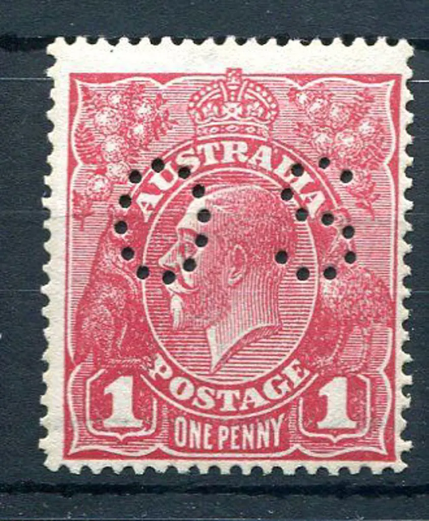 1914-20 Single Watermark 1d red, Die II on rough ... Image 1++