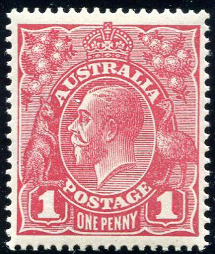 1914-20 Single Watermark 1d red, Die II on smooth ... Image 1++