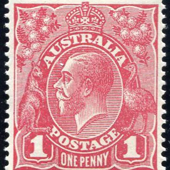 1914-20 Single Watermark 1d red, Die II on smooth ...