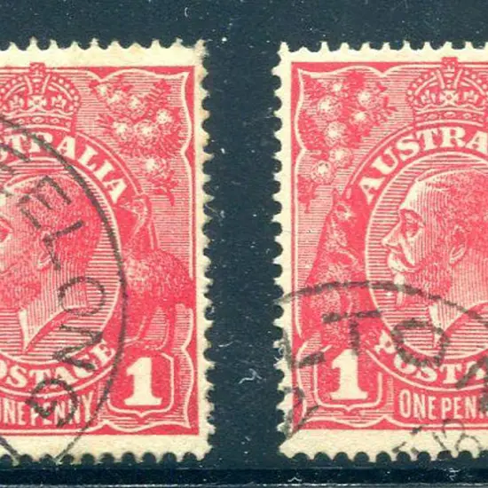 1914-20 Single Watermark 1d red, Die III G110 ...