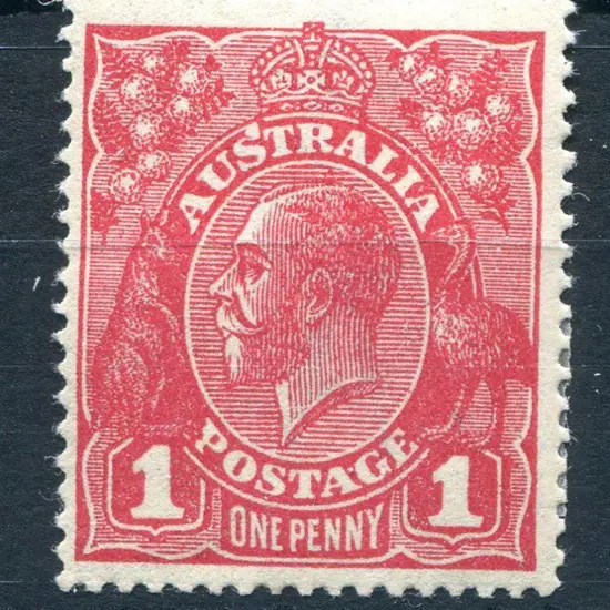 1914-20 Single Watermark 1d red, Die III with ...