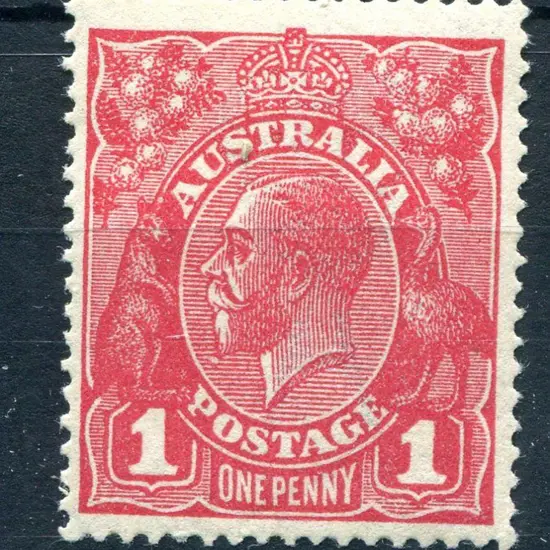 1914-20 Single Watermark 1d red, Die III, with ...