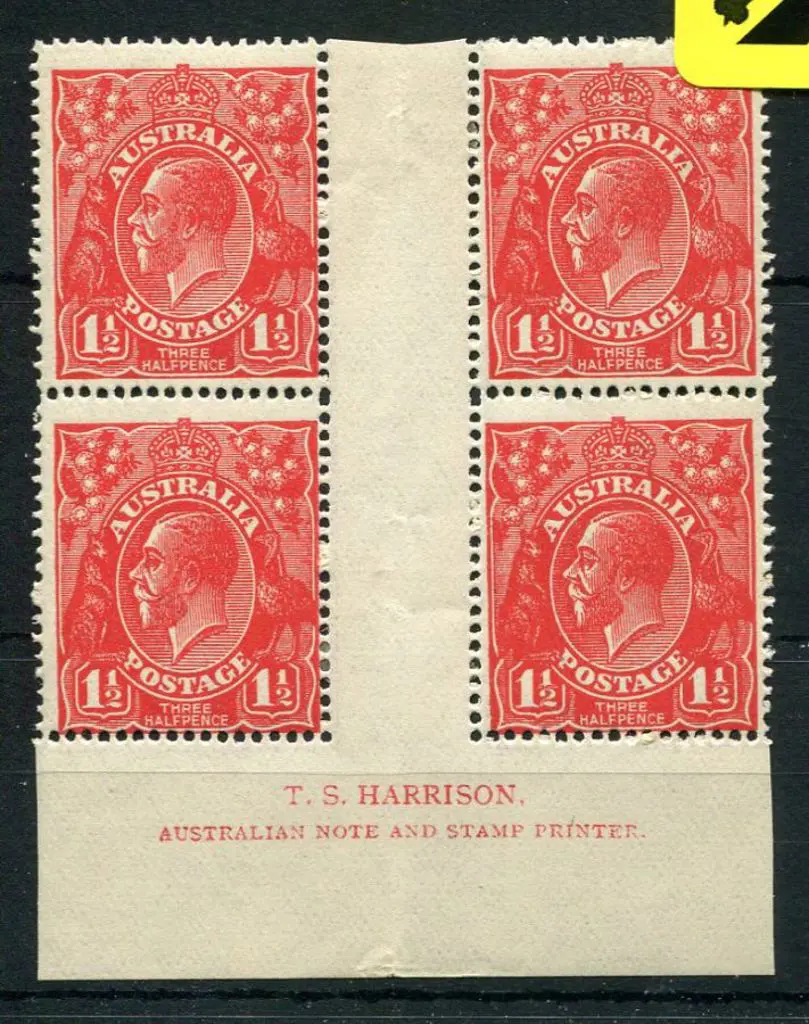 1914-20 Single Watermark 1½d scarlet Harrison ... Image 1++