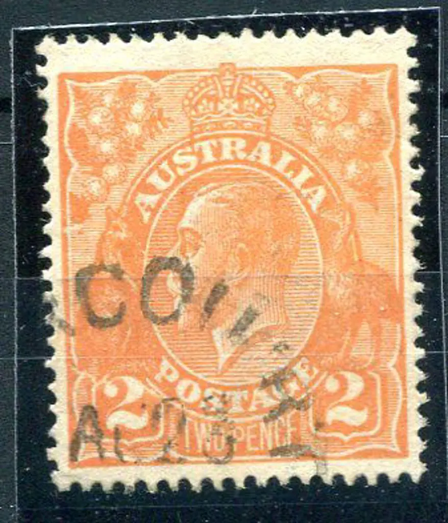 1914-20 Single Watermark 2d orange with "cracked ... Image 1++