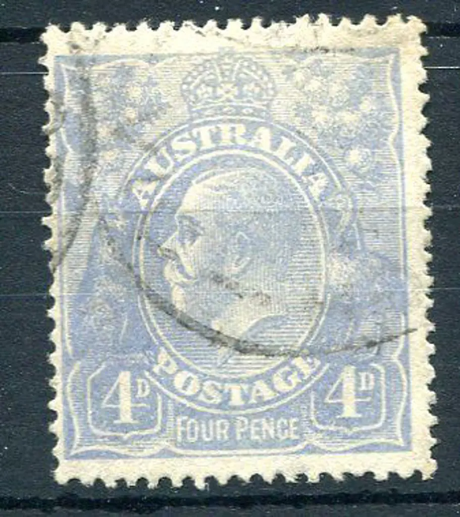 1914-20 Single Watermark 4d dull ultramarine with ... Image 1++