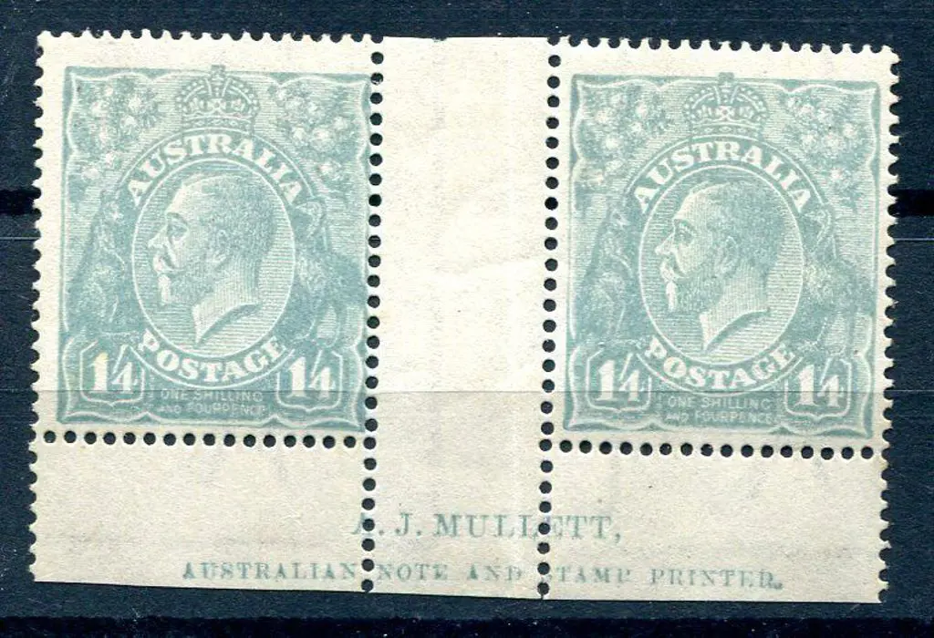 1914-20 Single Watermark 1/4d pale turquoise blue ... Image 1++