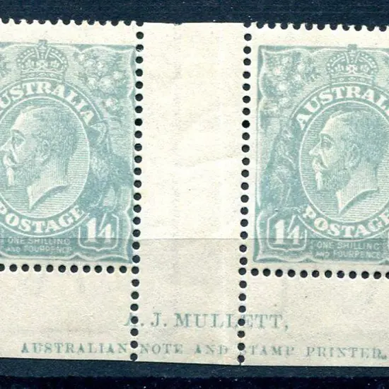 1914-20 Single Watermark 1/4d pale turquoise blue ...