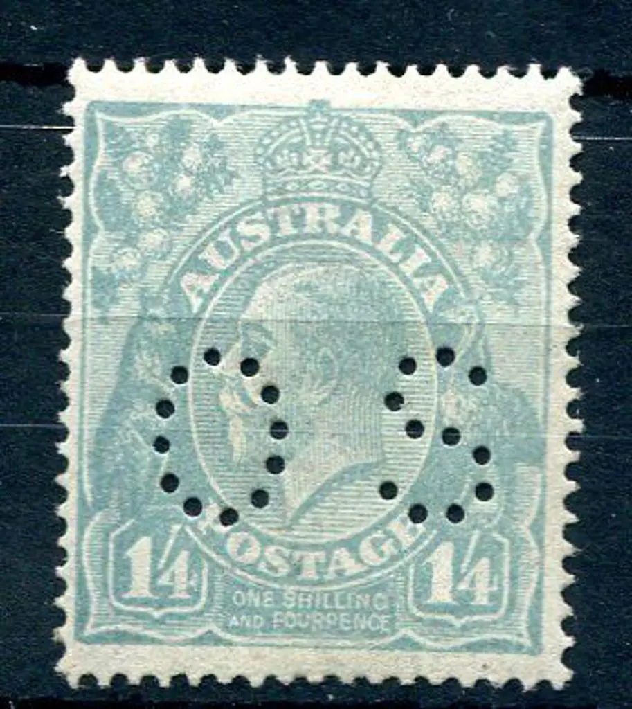 1914-20 Single Watermark 1/4d turquoise blue ... Image 1++