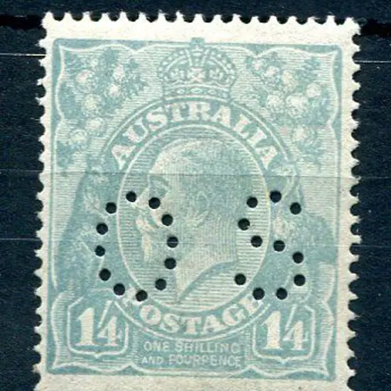 1914-20 Single Watermark 1/4d turquoise blue ...