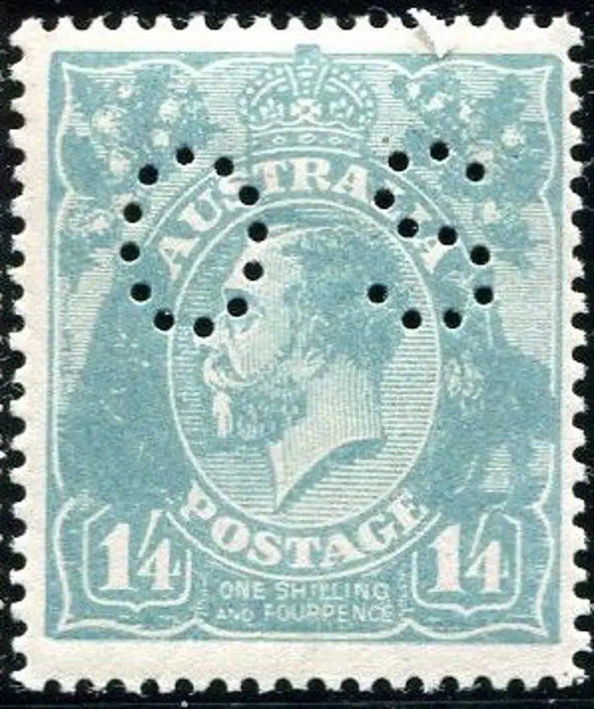 1914-20 Single Watermark 1/4d turquoise blue with ... Image 1++