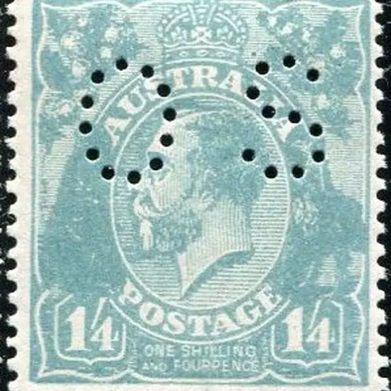 1914-20 Single Watermark 1/4d turquoise blue with ...